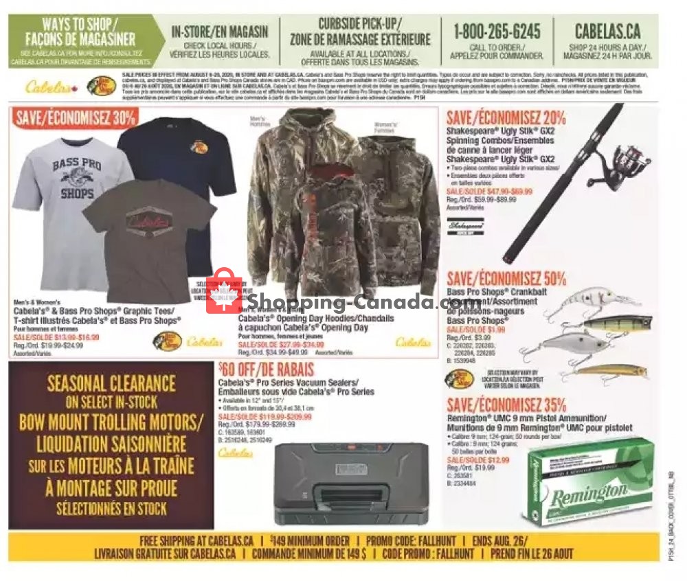 Bass Pro Shops flyer from Thursday August 6, 2020 to Wednesday August 26, 2020 - page 24