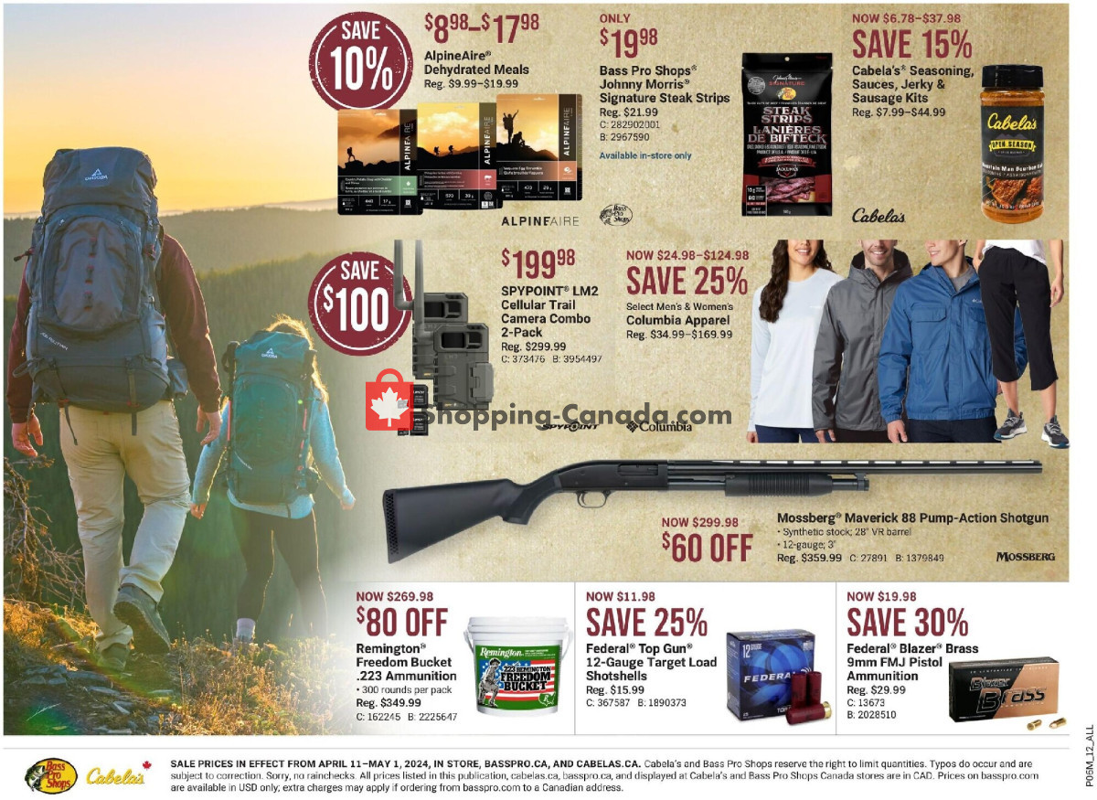 Bass Pro Shops flyer from Thursday April 11, 2024 to Wednesday May 1, 2024 - page 3