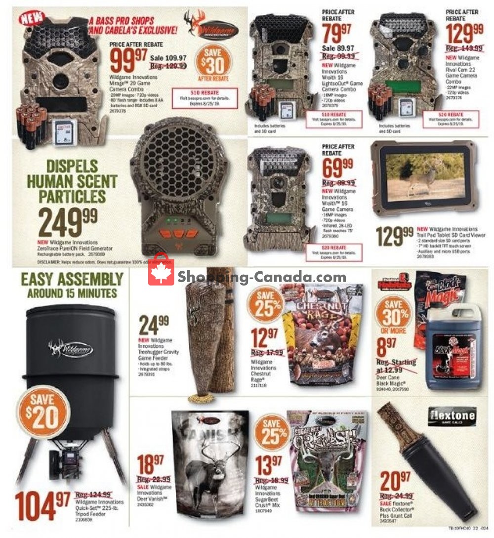 Bass Pro Shops flyer from Friday August 9, 2019 to Sunday August 25, 2019 - page 22