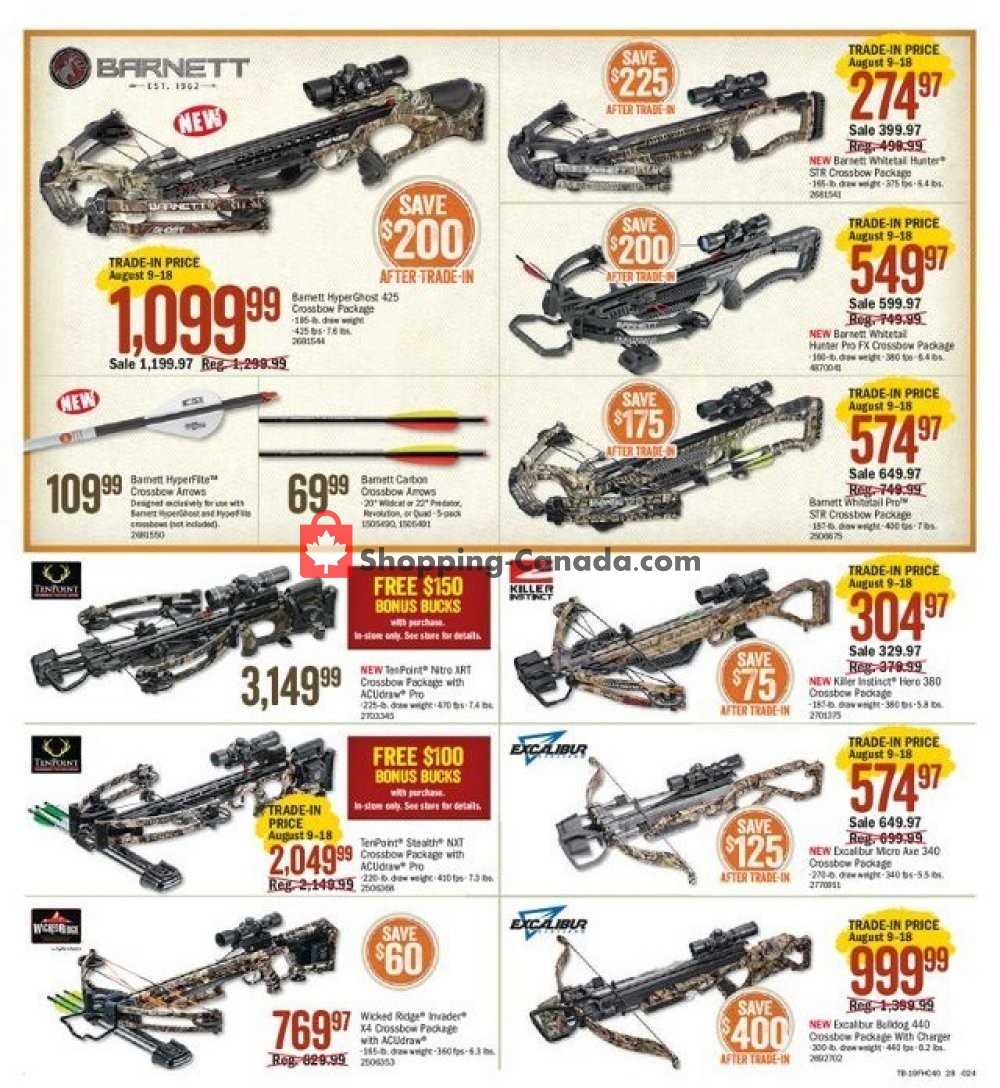 Bass Pro Shops flyer from Friday August 9, 2019 to Sunday August 25, 2019 - page 28