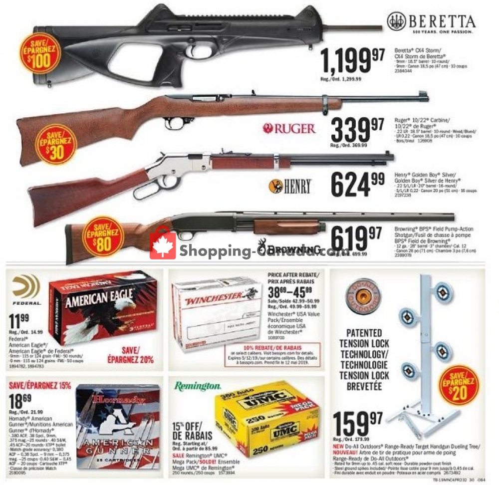 Bass Pro Shops flyer from Friday April 12, 2019 to Sunday April 28, 2019 - page 30