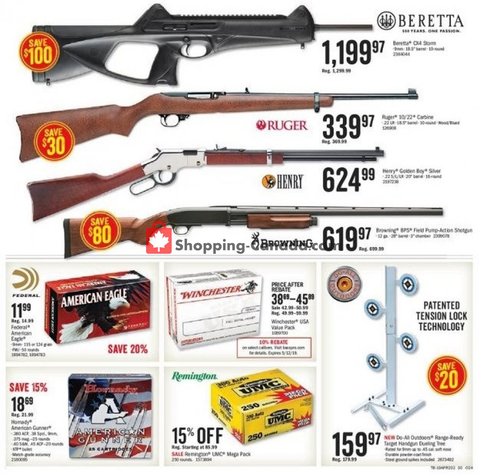 Bass Pro Shops flyer from Friday April 12, 2019 to Sunday April 28, 2019 - page 30