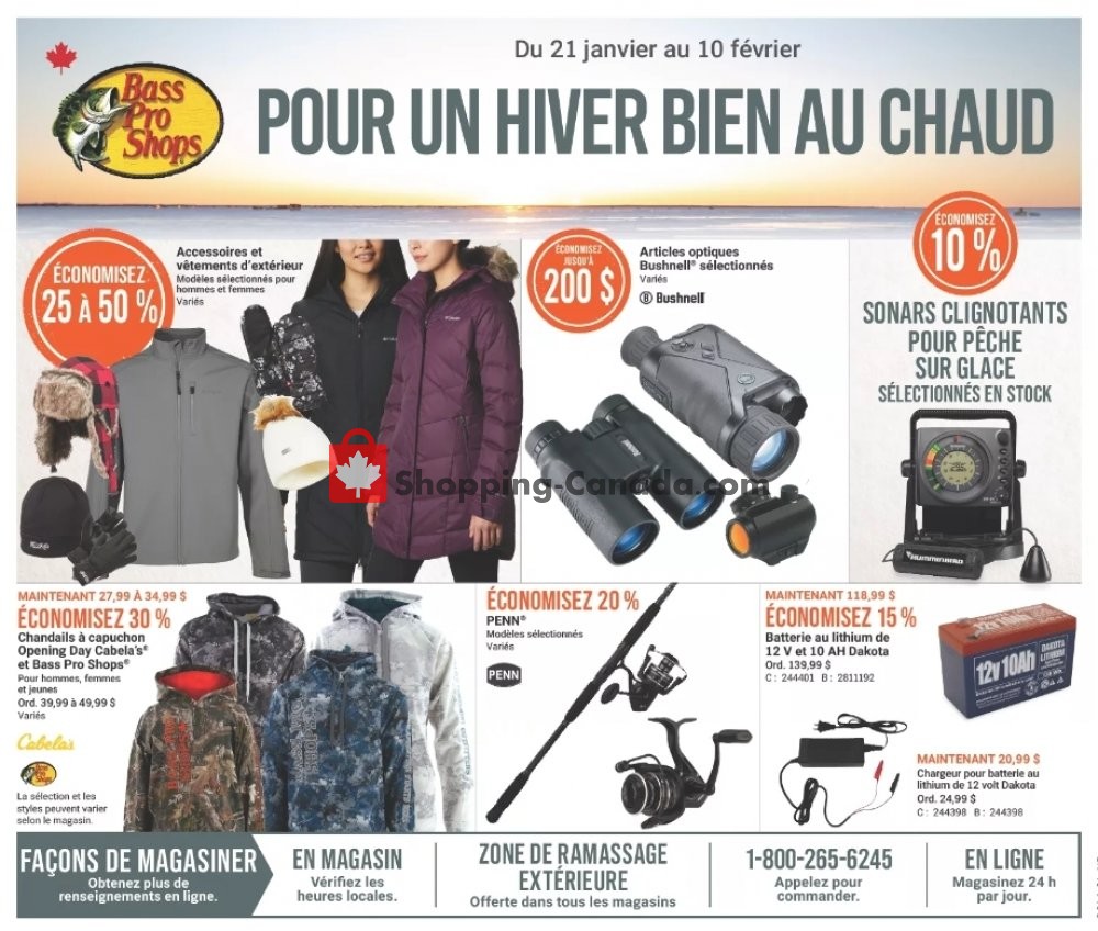 Bass Pro Shops flyer from Thursday January 21, 2021 to Wednesday February 10, 2021 - page 1