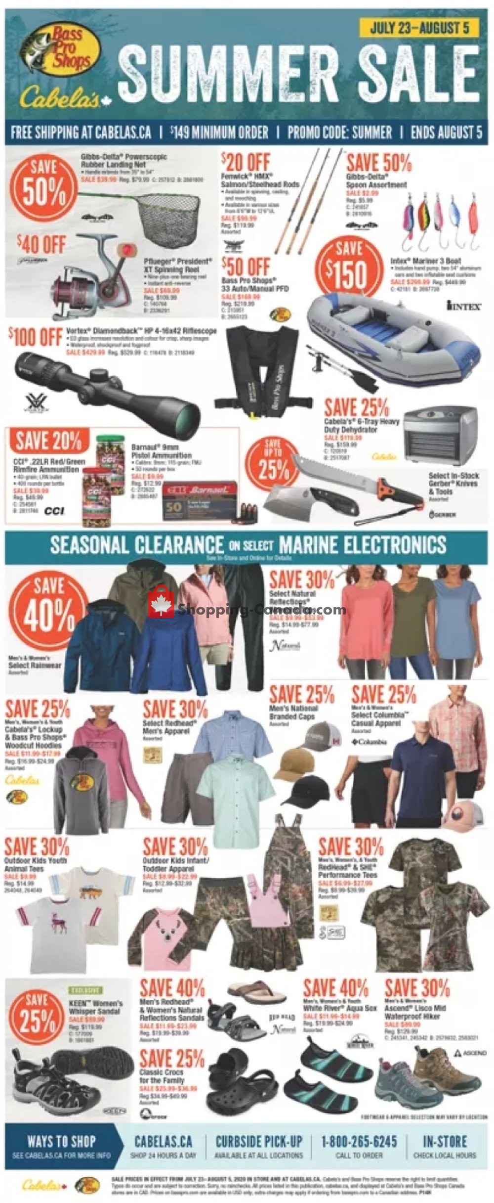 Bass Pro Shops flyer from Thursday July 23, 2020 to Wednesday August 5, 2020 - page 1