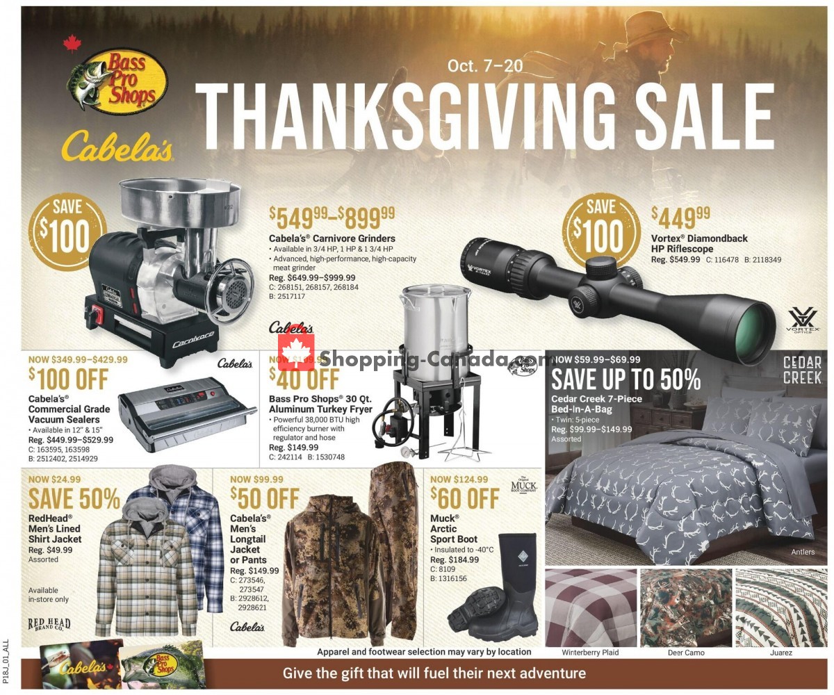 Bass Pro Shops flyer from Thursday October 7, 2021 to Wednesday October 20, 2021 - page 1