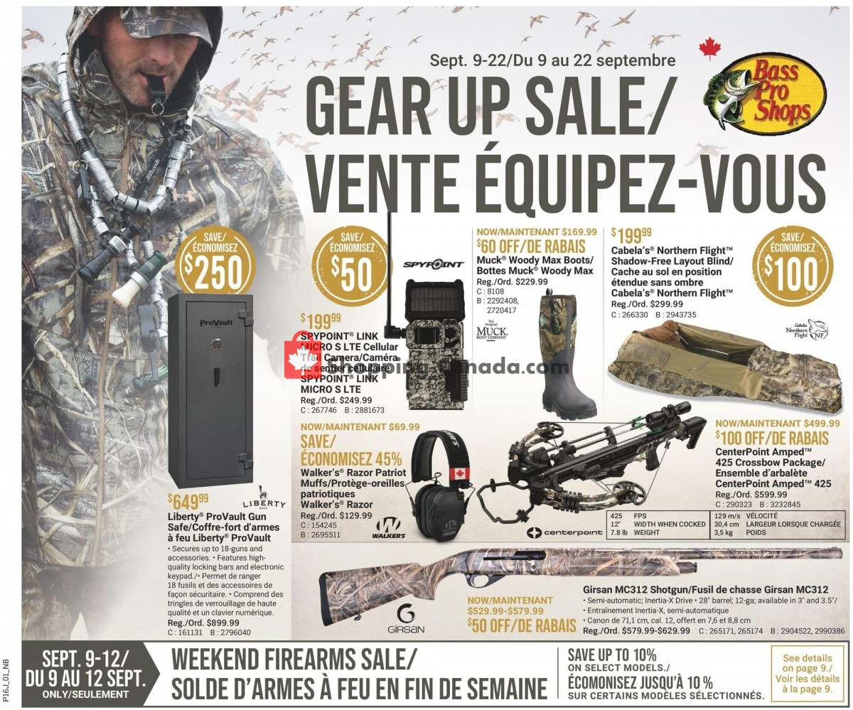 Bass Pro Shops flyer from Thursday September 9, 2021 to Wednesday September 22, 2021 - page 1