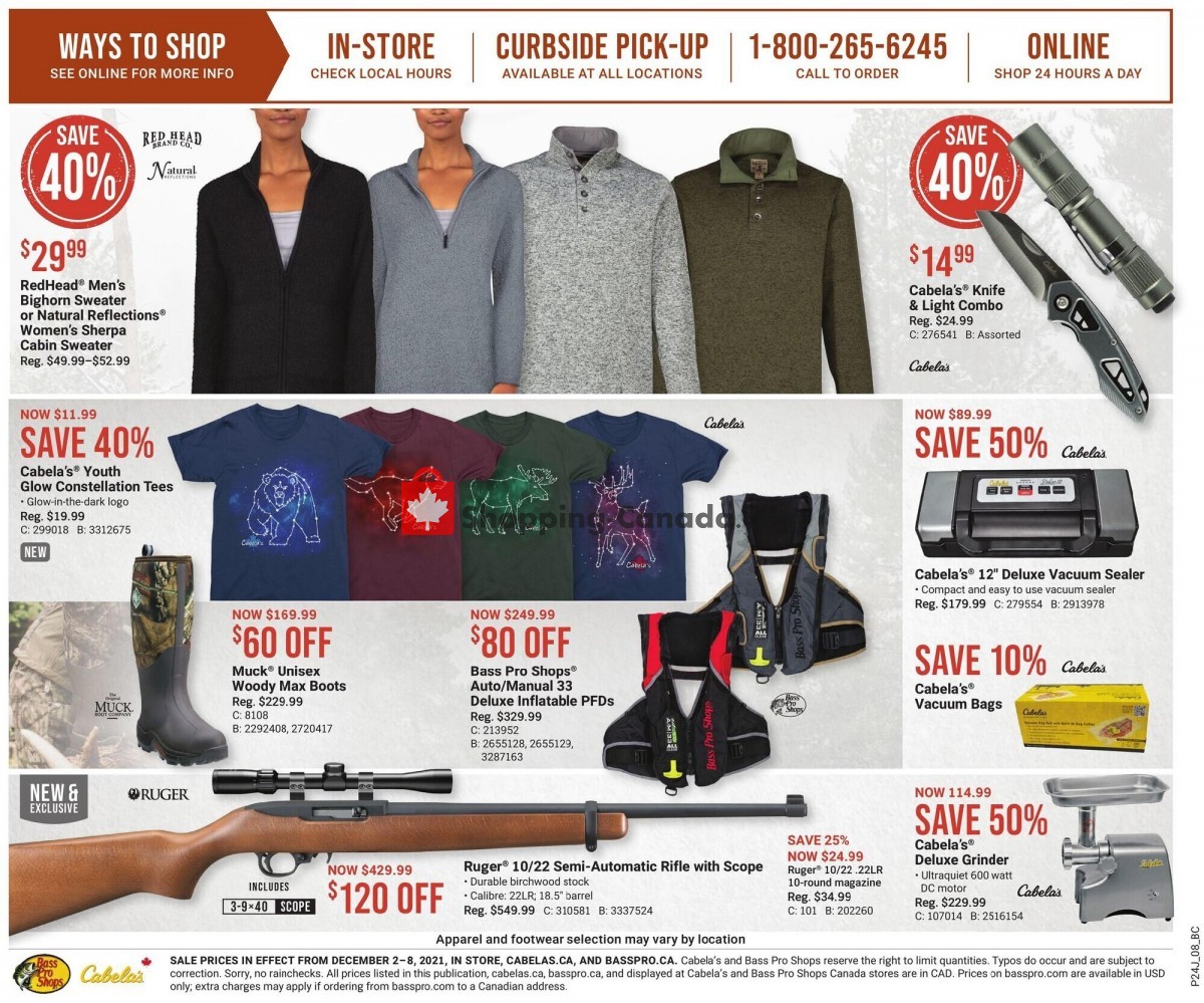 Bass Pro Shops flyer from Thursday December 2, 2021 to Wednesday December 8, 2021 - page 2