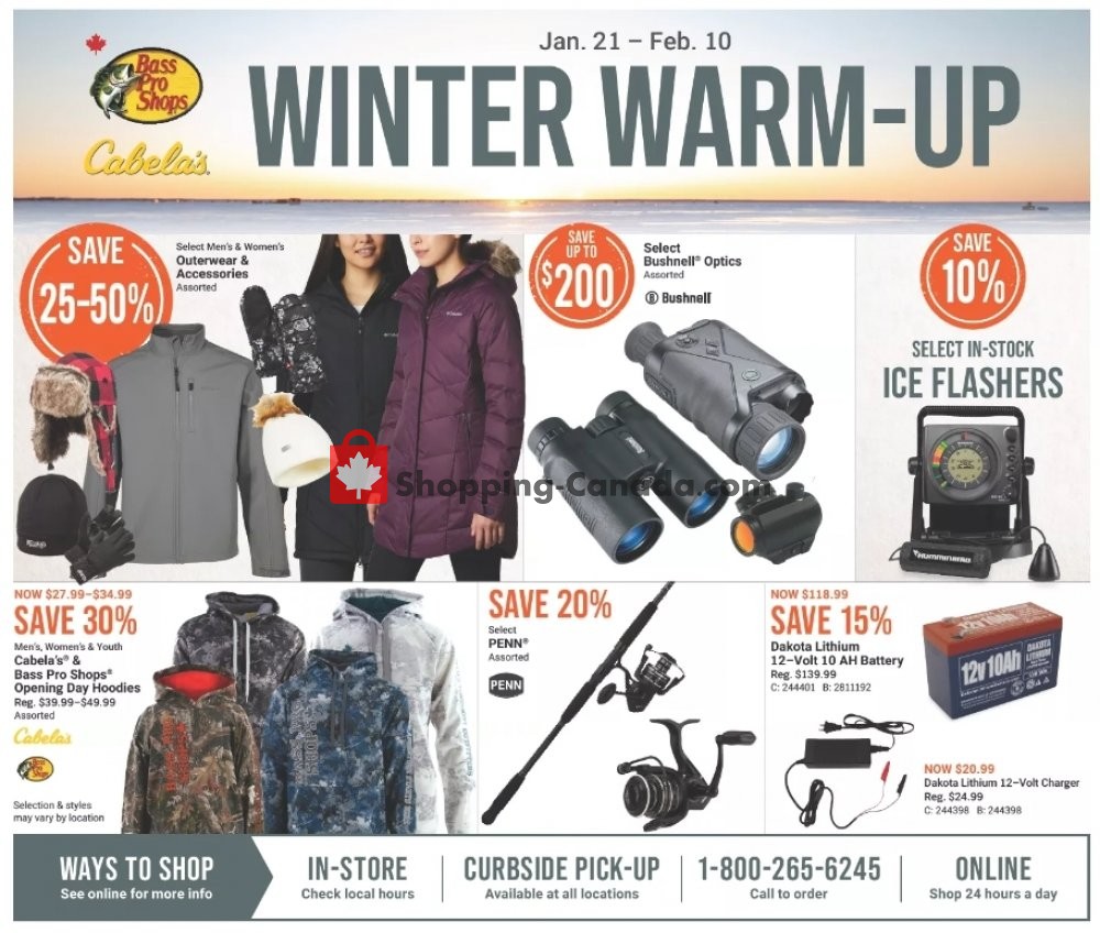 Bass Pro Shops flyer from Thursday January 21, 2021 to Wednesday February 10, 2021 - page 1