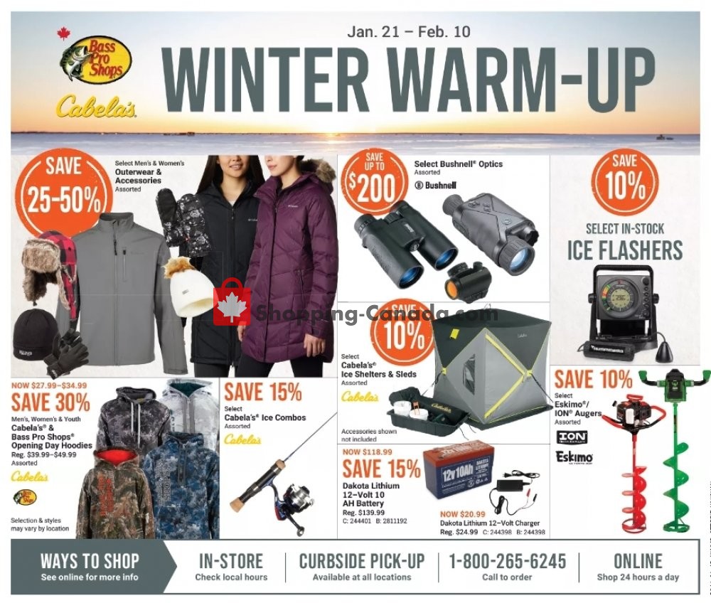 Bass Pro Shops flyer from Thursday January 21, 2021 to Wednesday February 10, 2021 - page 1