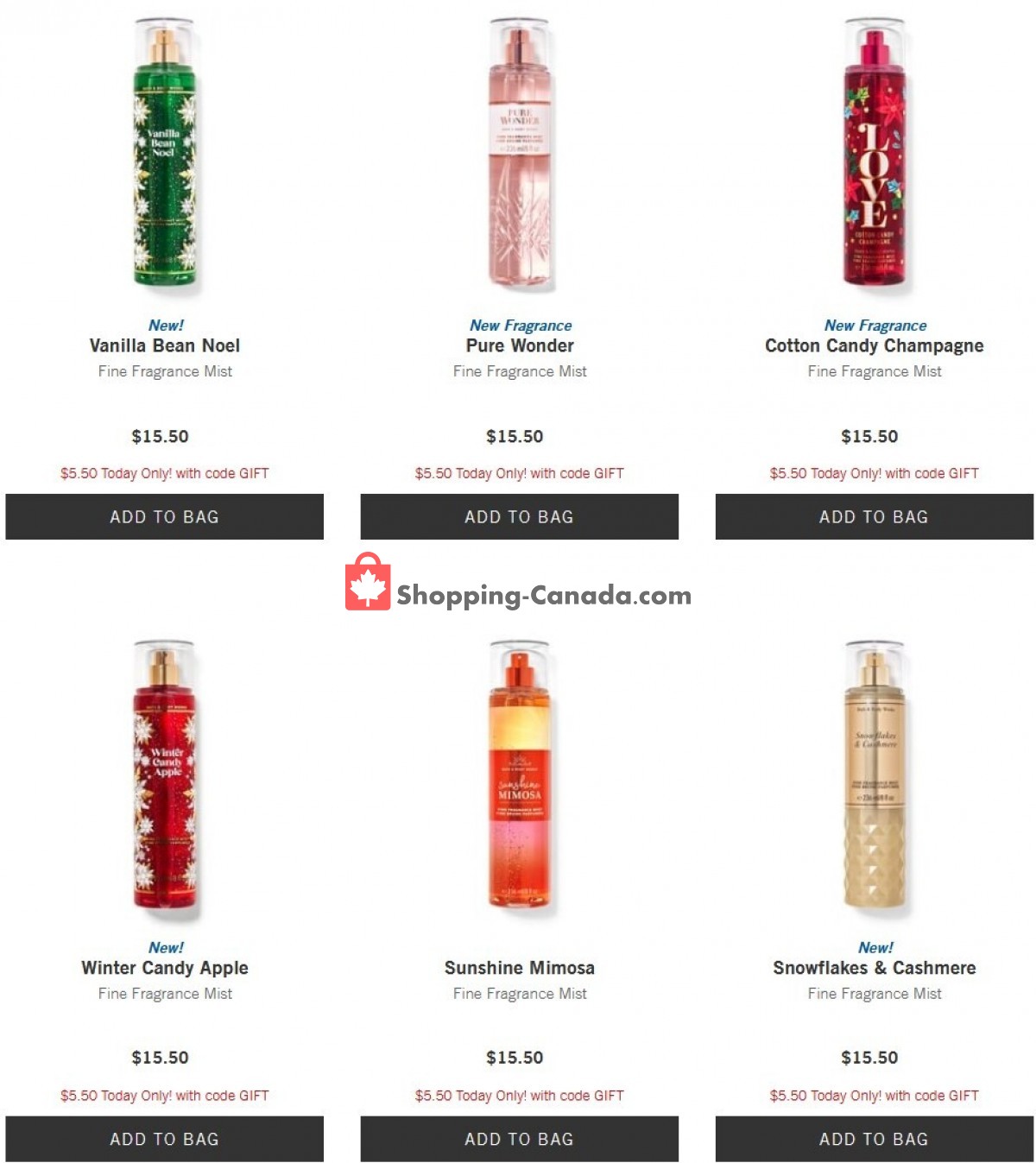 Bath & Body Works Canada, flyer (Special Offer) December 1 December 7, 2021 Shopping Canada