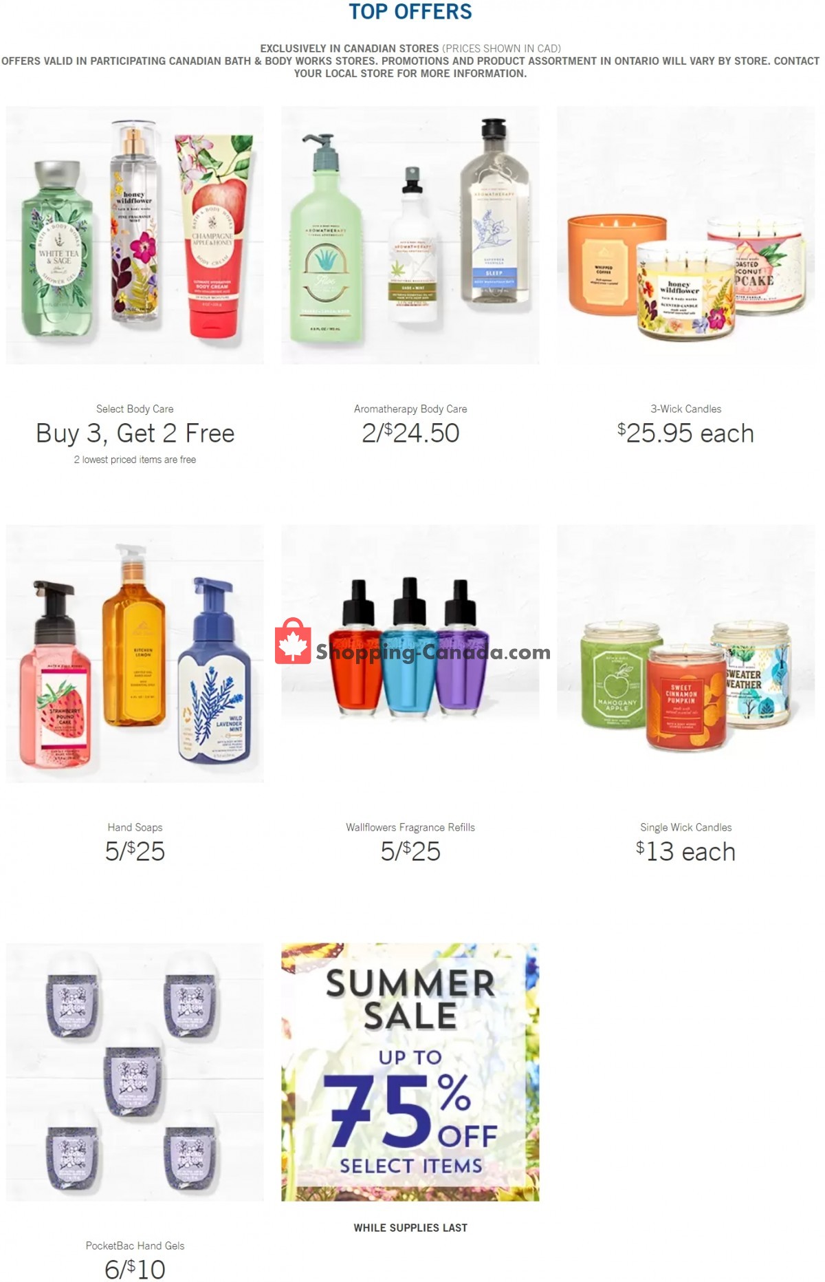 Bath & Body Works flyer from Wednesday July 14, 2021 to Tuesday July 20, 2021 - page 1