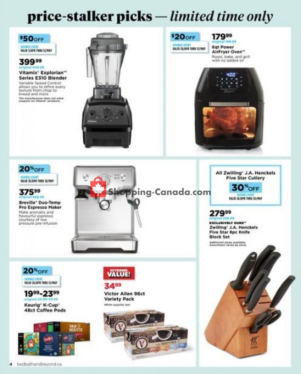 Bed Bath & Beyond flyer from Monday April 29, 2019 to Saturday June 15, 2019 - page 4