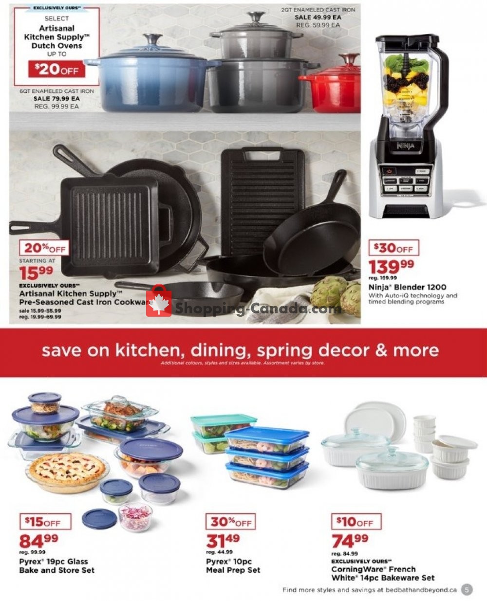 Bed Bath & Beyond Canada, flyer (Special Offer) March 31 April 12