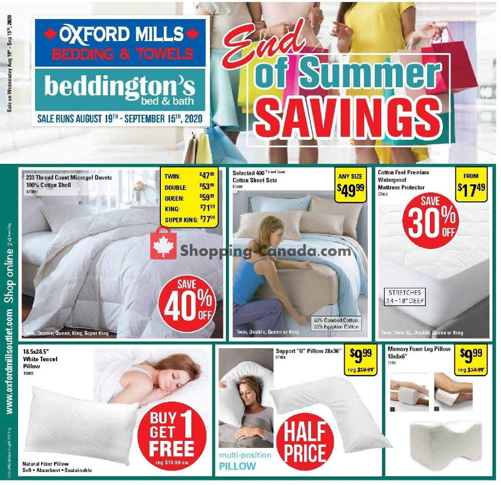 Beddington's Canada, flyer (End of Summer Savings) August 19
