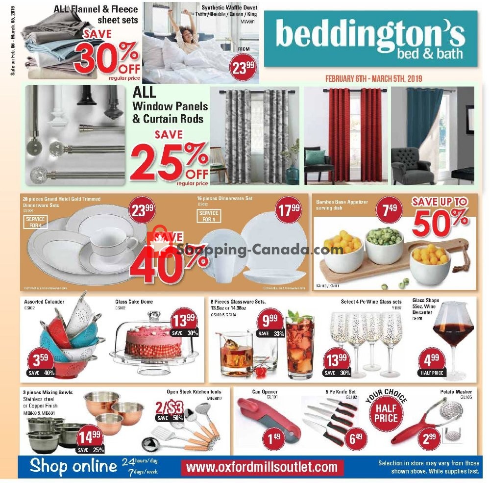 Beddington's Canada, flyer February 6 March 5, 2019 Shopping Canada