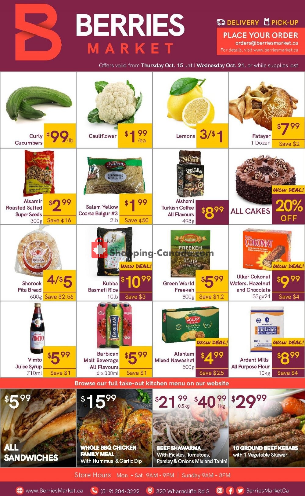 Berries Market flyer from Thursday October 15, 2020 to Wednesday October 21, 2020 - page 1