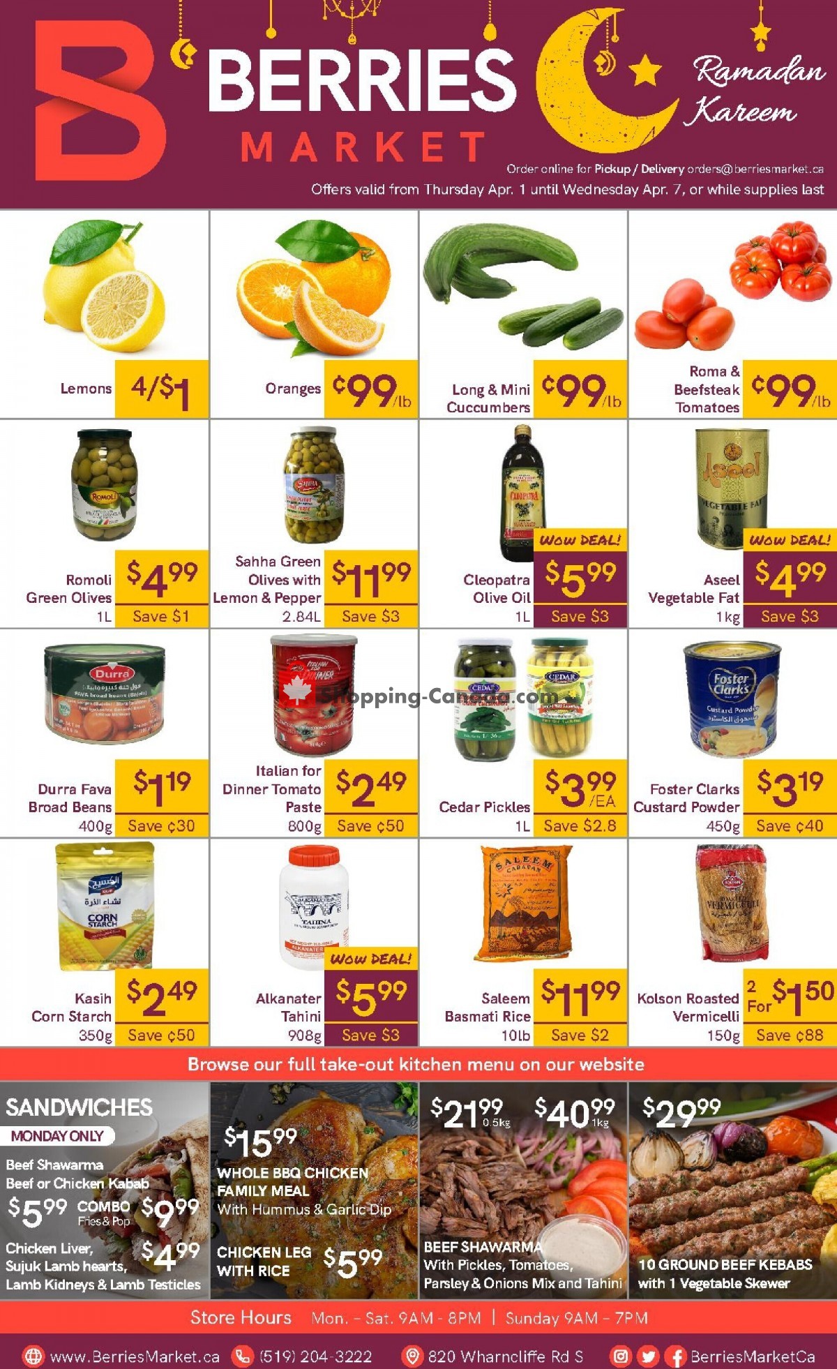 Berries Market flyer from Thursday April 1, 2021 to Wednesday April 7, 2021 - page 1