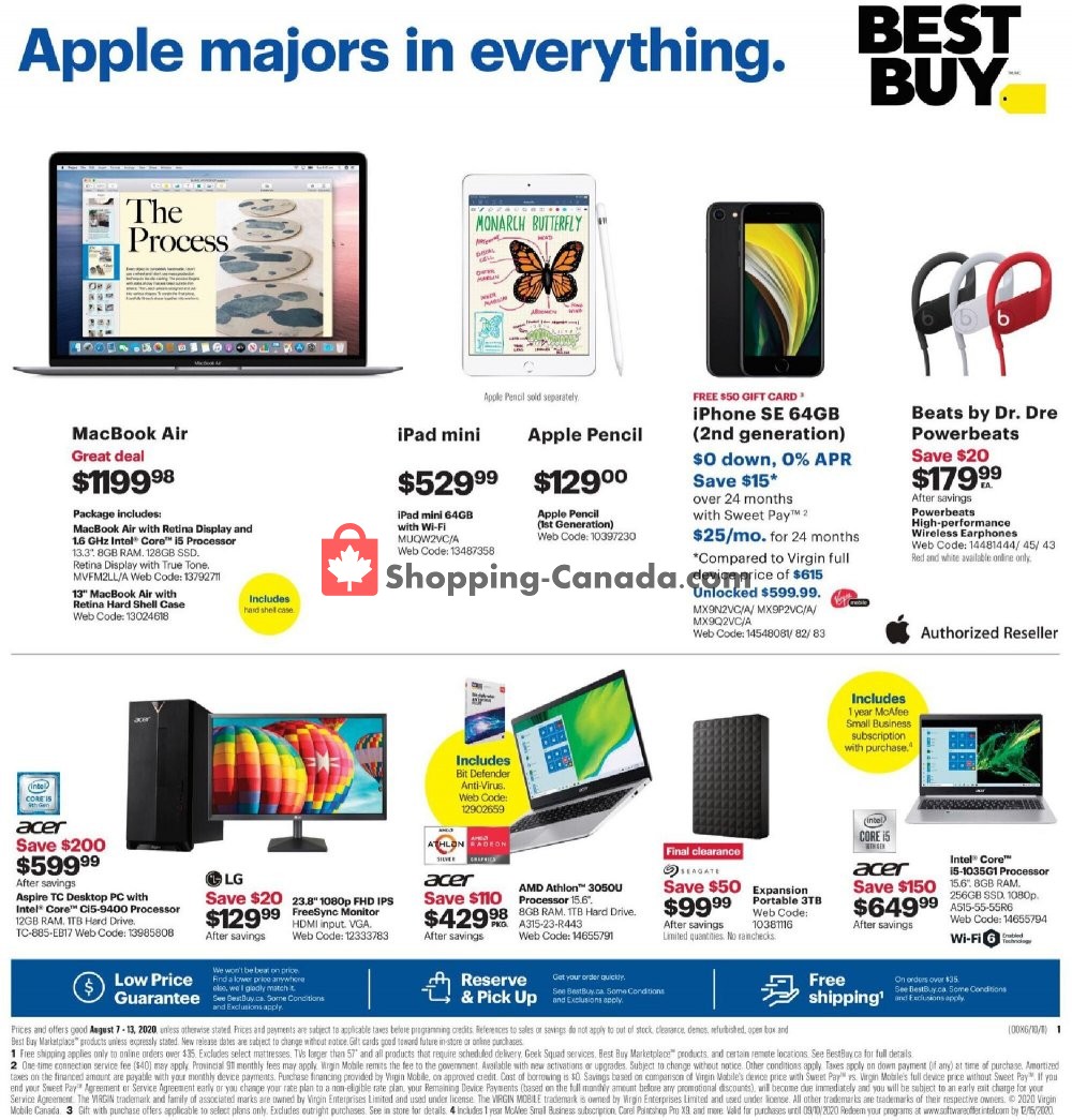 Best Buy flyer from Friday August 7, 2020 to Thursday August 13, 2020 - page 1