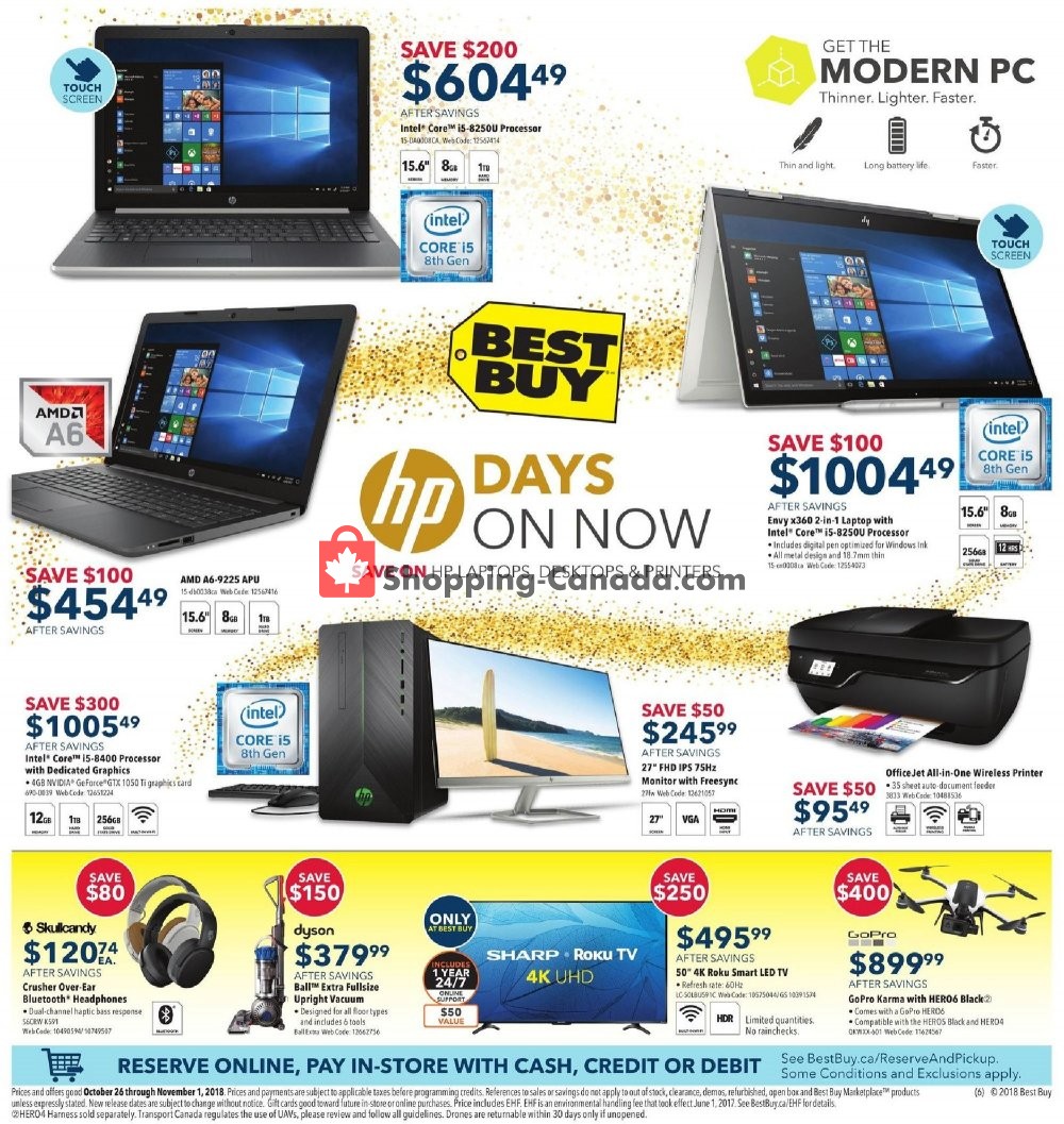 Best Buy flyer from Friday October 26, 2018 to Thursday November 1, 2018 - page 1