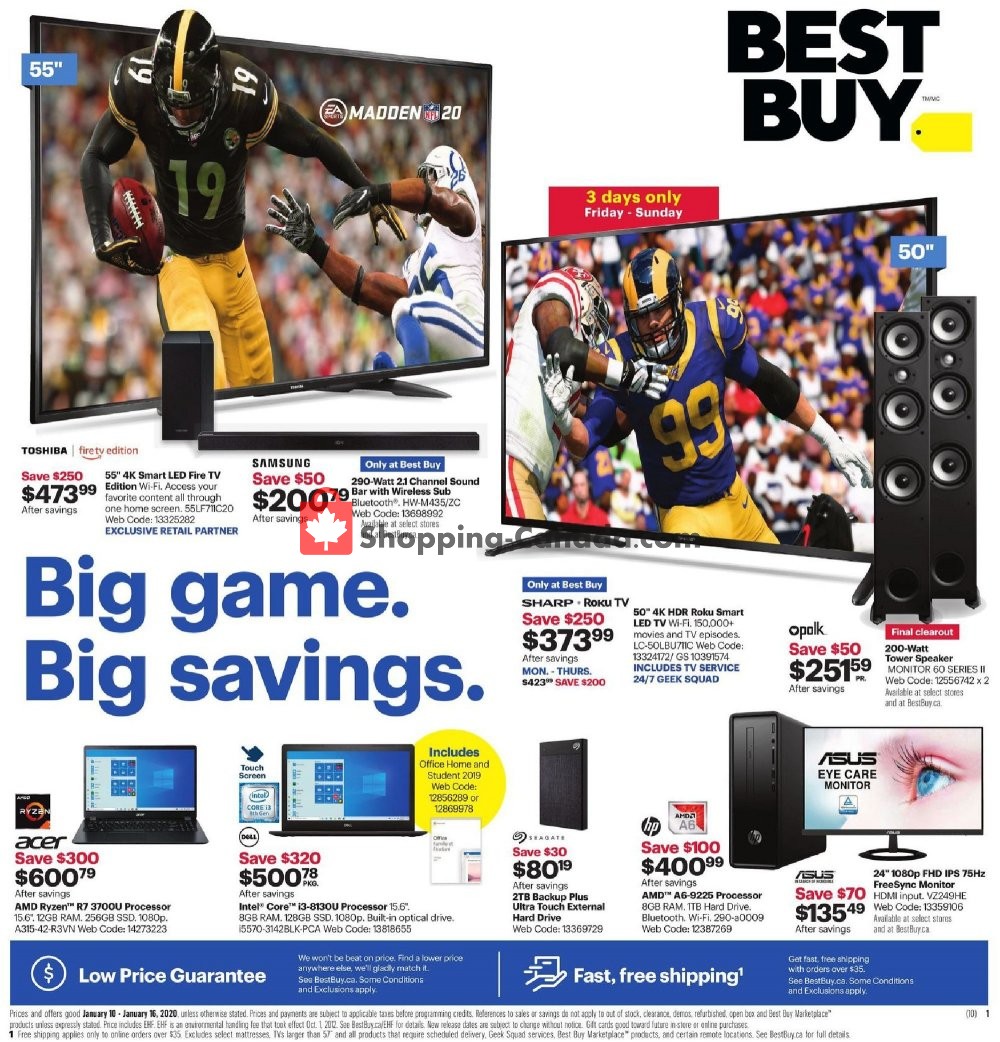 Best Buy flyer from Friday January 10, 2020 to Thursday January 16, 2020 - page 1