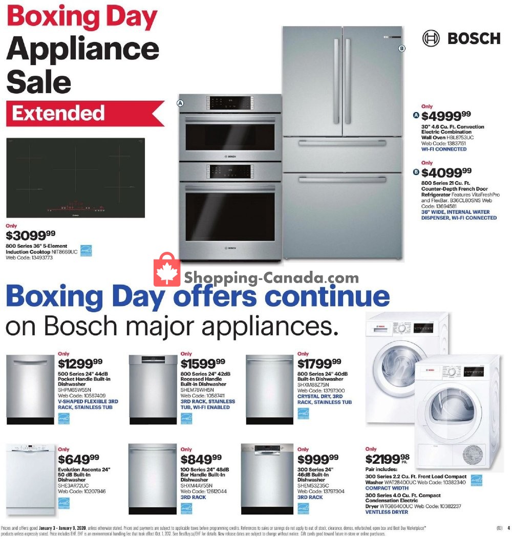 Best Buy Canada, flyer (Boxing Day Appliance Sale Extended QC
