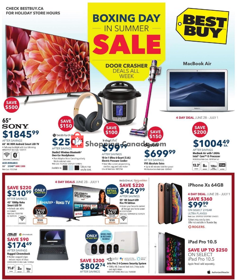 Best Buy flyer from Friday June 28, 2019 to Thursday July 4, 2019 - page 1