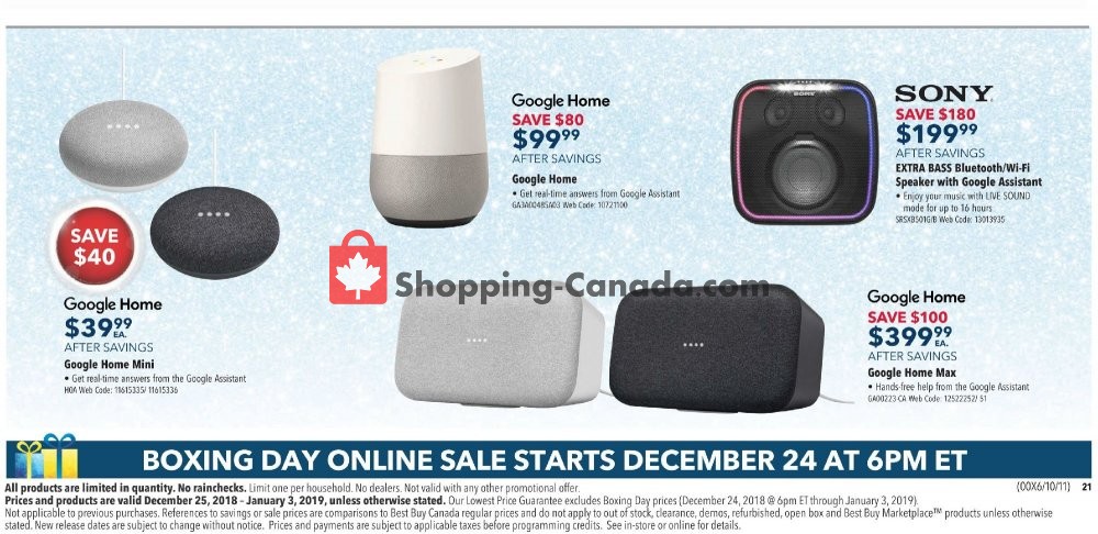 google home mini boxing day