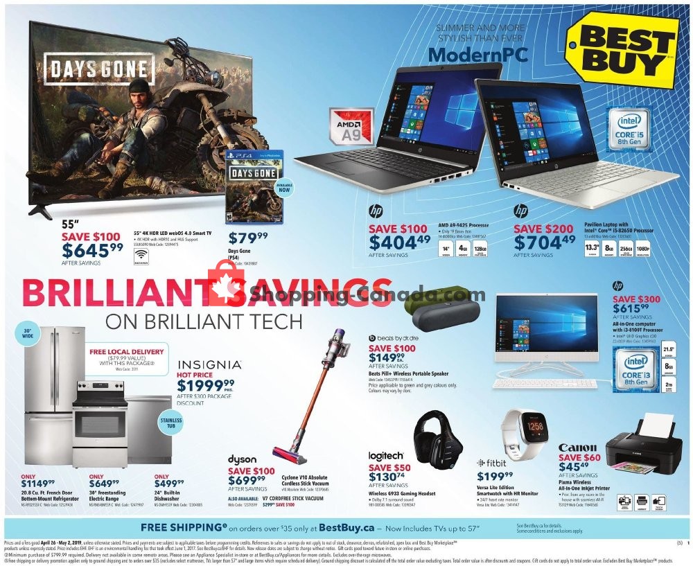 Best Buy flyer from Friday April 26, 2019 to Thursday May 2, 2019 - page 1