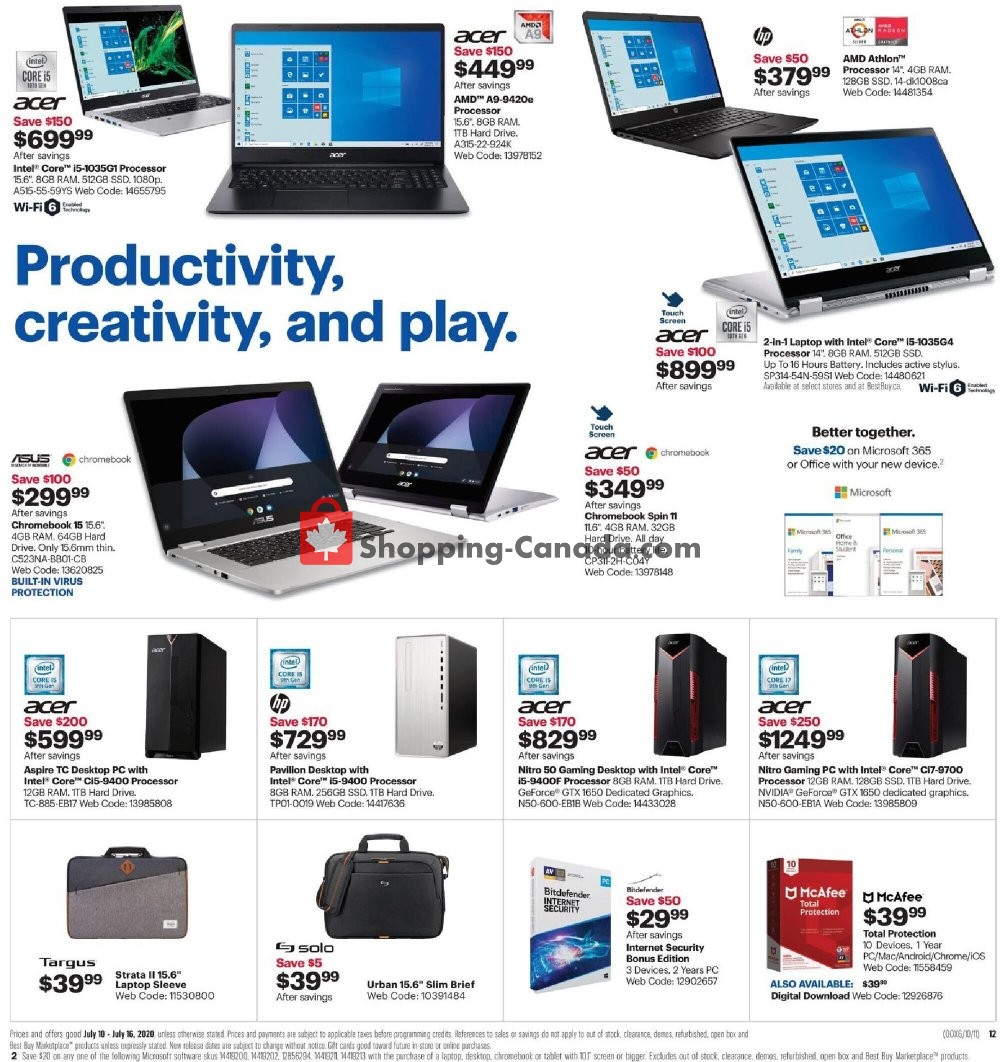 Best Buy flyer from Friday July 10, 2020 to Thursday July 16, 2020 - page 19