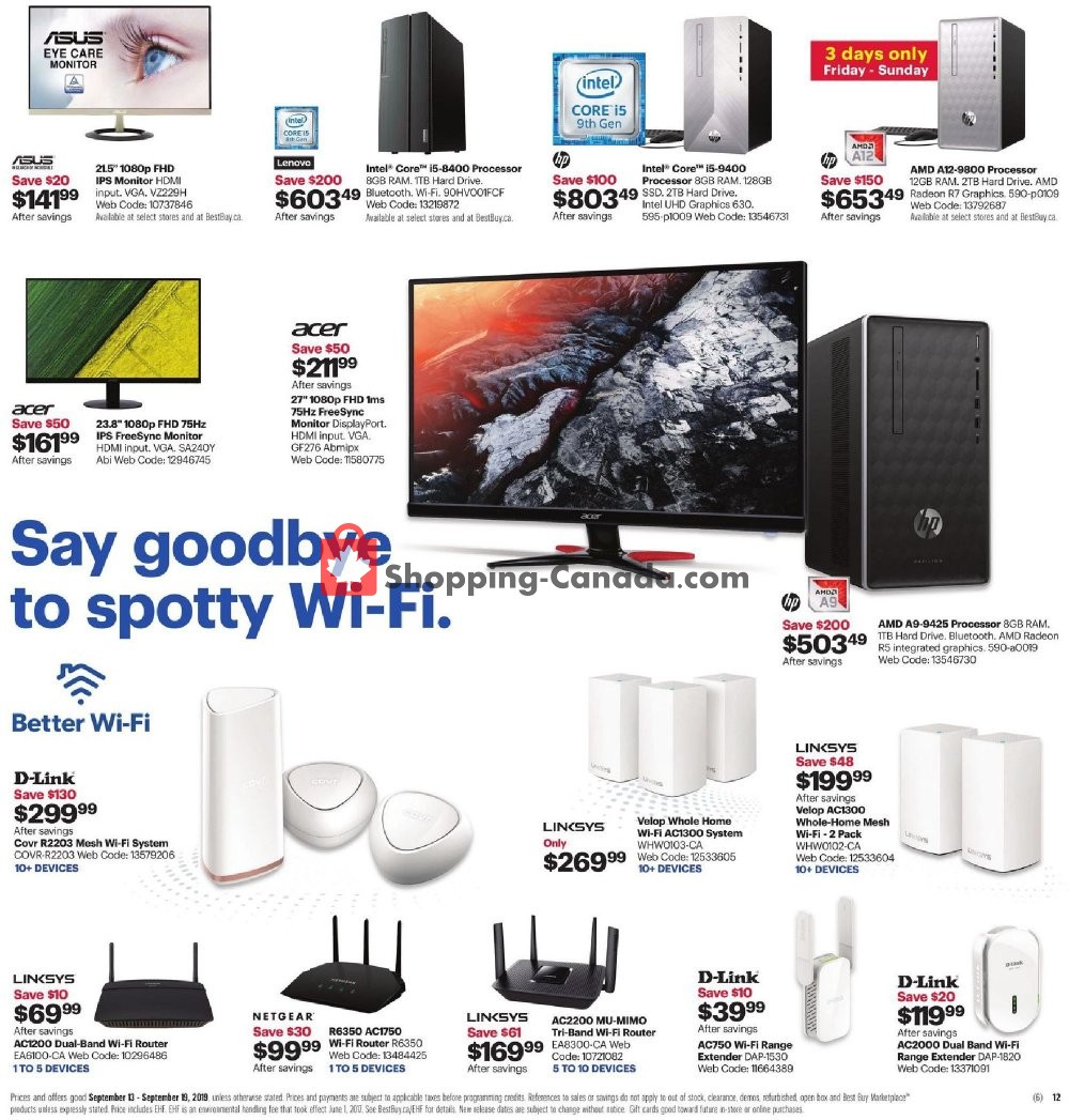 Best Buy flyer from Friday September 13, 2019 to Thursday September 19, 2019 - page 19