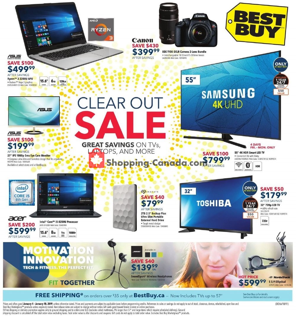 Best Buy flyer from Friday January 4, 2019 to Thursday January 10, 2019 - page 1