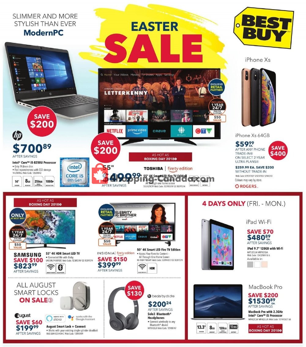Best Buy flyer from Friday April 19, 2019 to Thursday April 25, 2019 - page 1