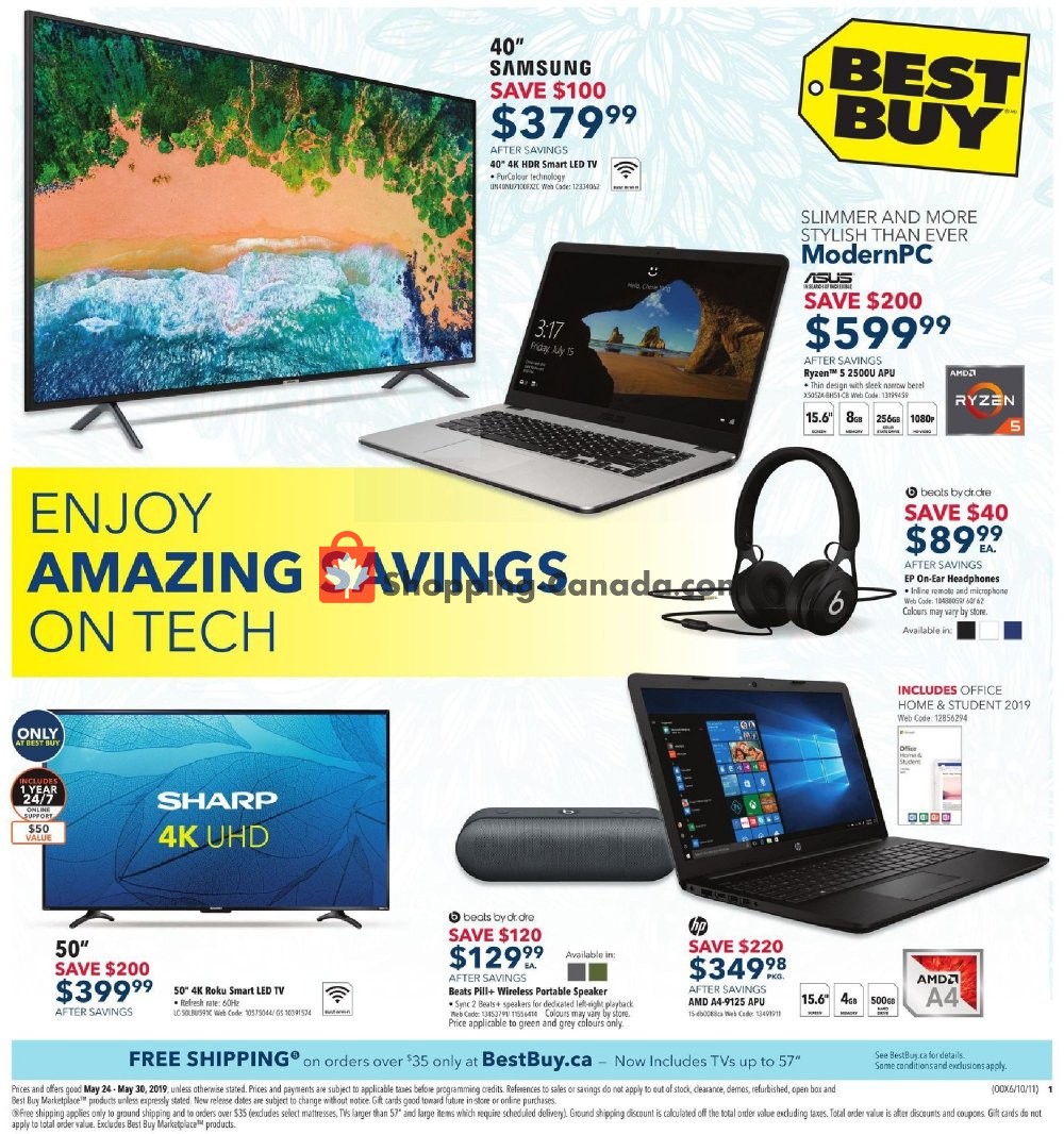 Best Buy flyer from Friday May 24, 2019 to Thursday May 30, 2019 - page 1
