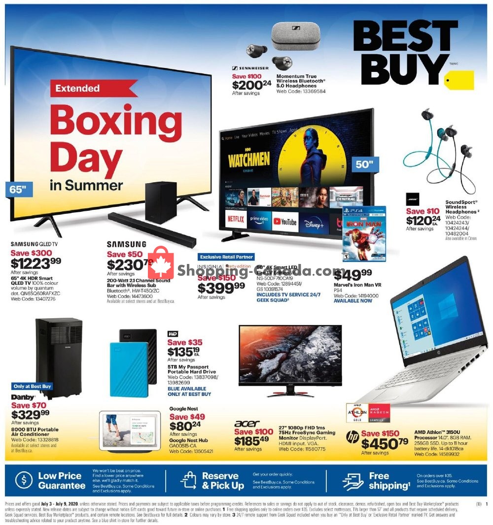 Best Buy flyer from Friday July 3, 2020 to Thursday July 9, 2020 - page 1