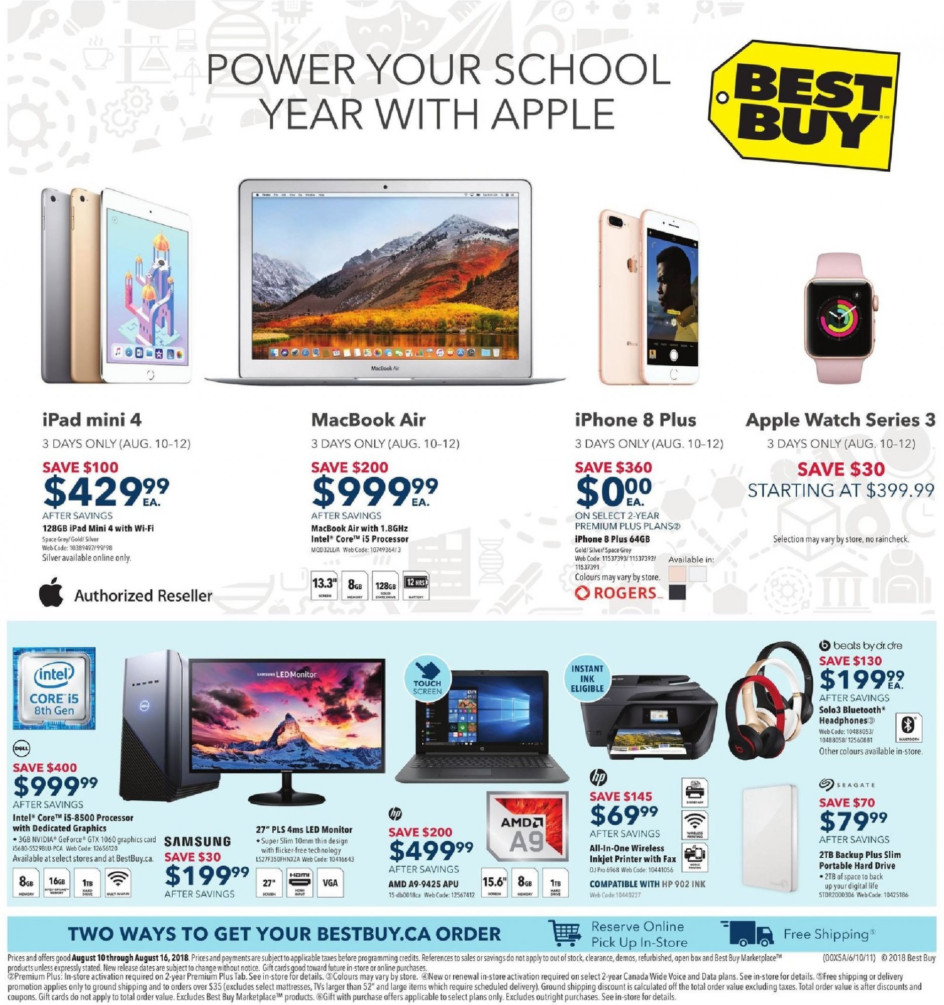 Best Buy Canada, flyer August 10 August 16, 2018 Shopping Canada