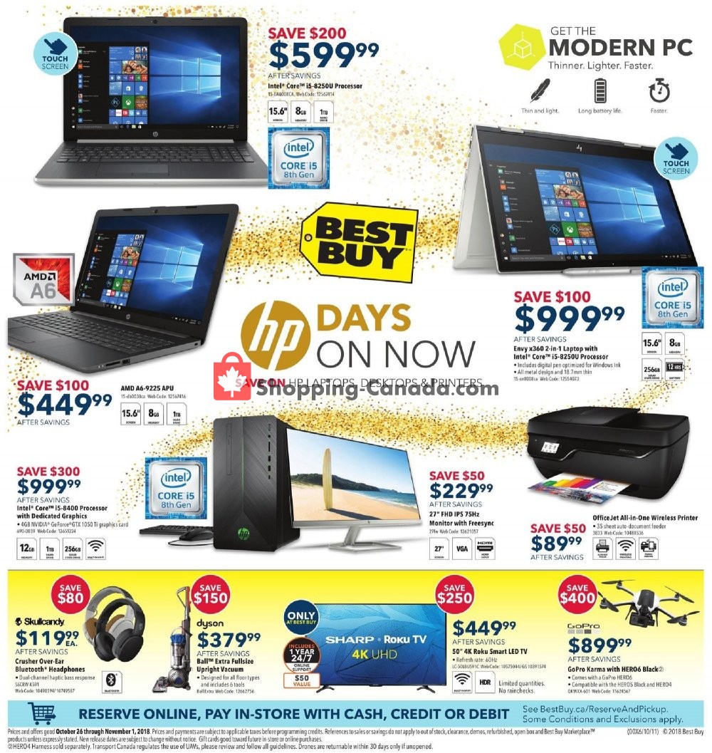 Best Buy flyer from Friday October 26, 2018 to Thursday November 1, 2018 - page 1