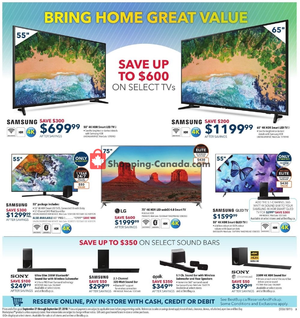 Best Buy flyer from Friday September 21, 2018 to Thursday September 27, 2018 - page 6