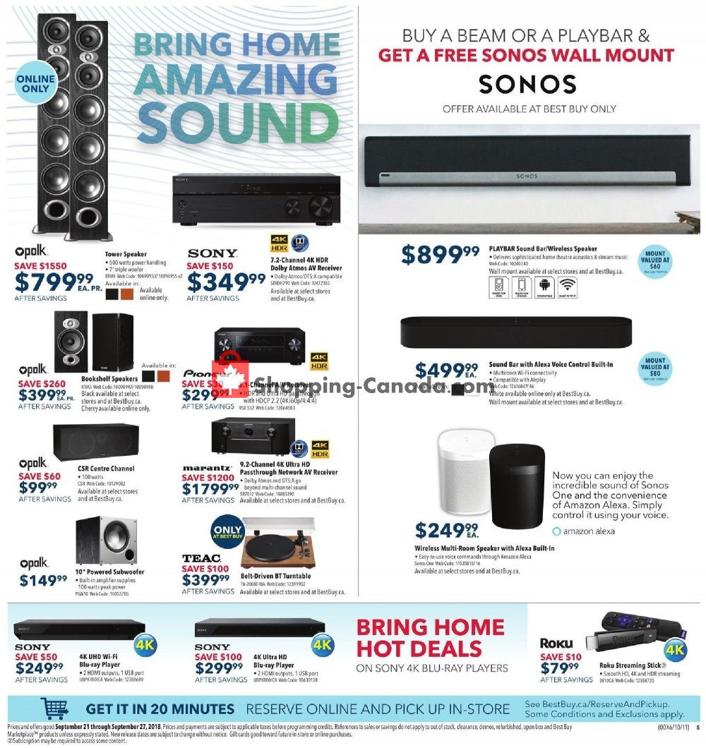 Best Buy flyer from Friday September 21, 2018 to Thursday September 27, 2018 - page 9