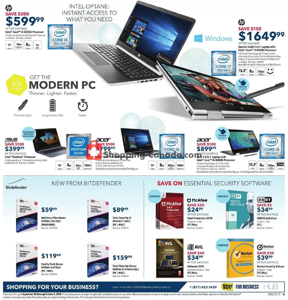 Best Buy flyer from Friday September 28, 2018 to Thursday October 4, 2018 - page 30