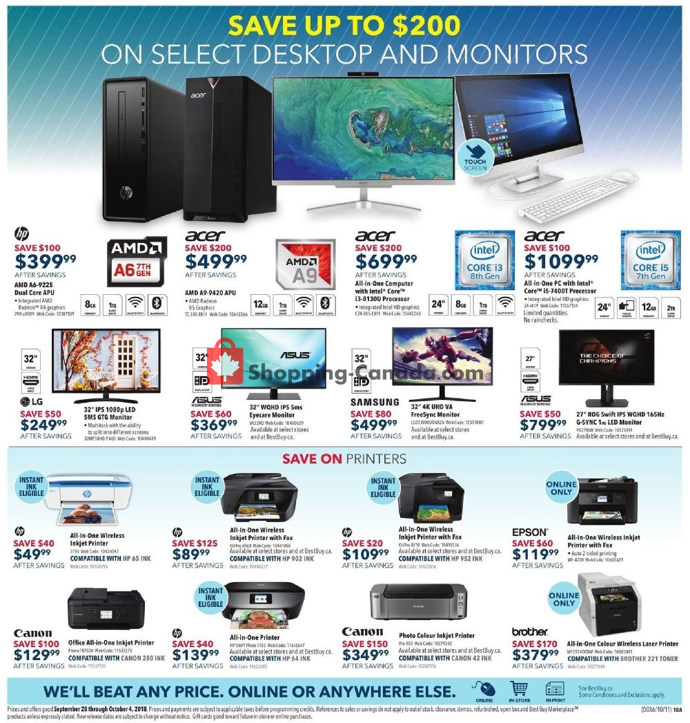 Best Buy flyer from Friday September 28, 2018 to Thursday October 4, 2018 - page 35