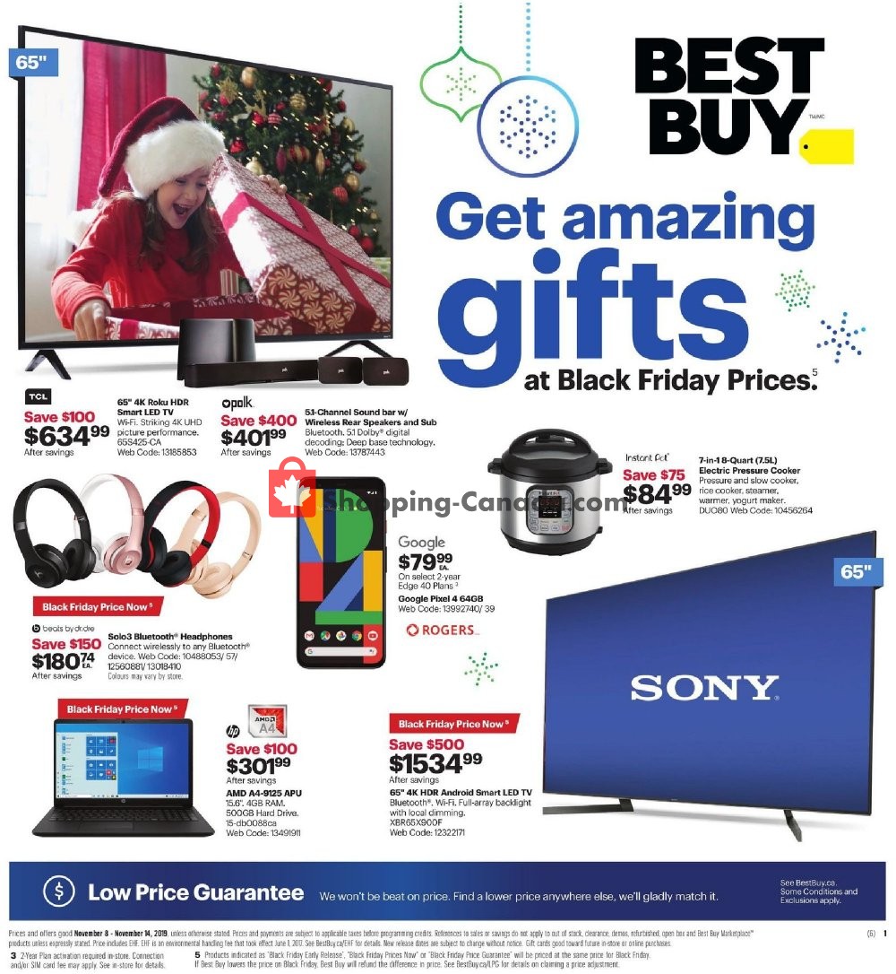 Best Buy flyer from Friday November 8, 2019 to Thursday November 14, 2019 - page 1