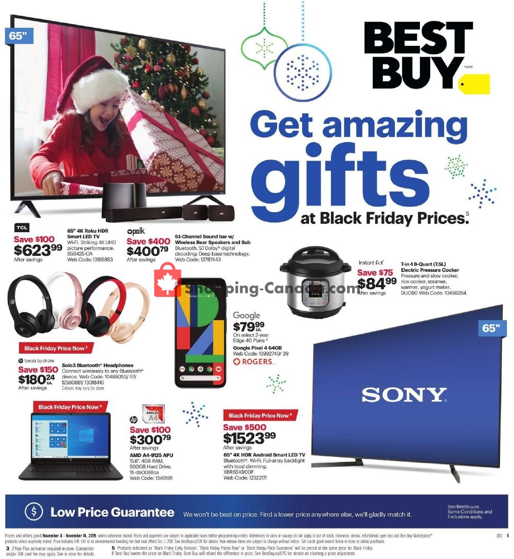 Best Buy flyer from Friday November 8, 2019 to Thursday November 14, 2019 - page 1