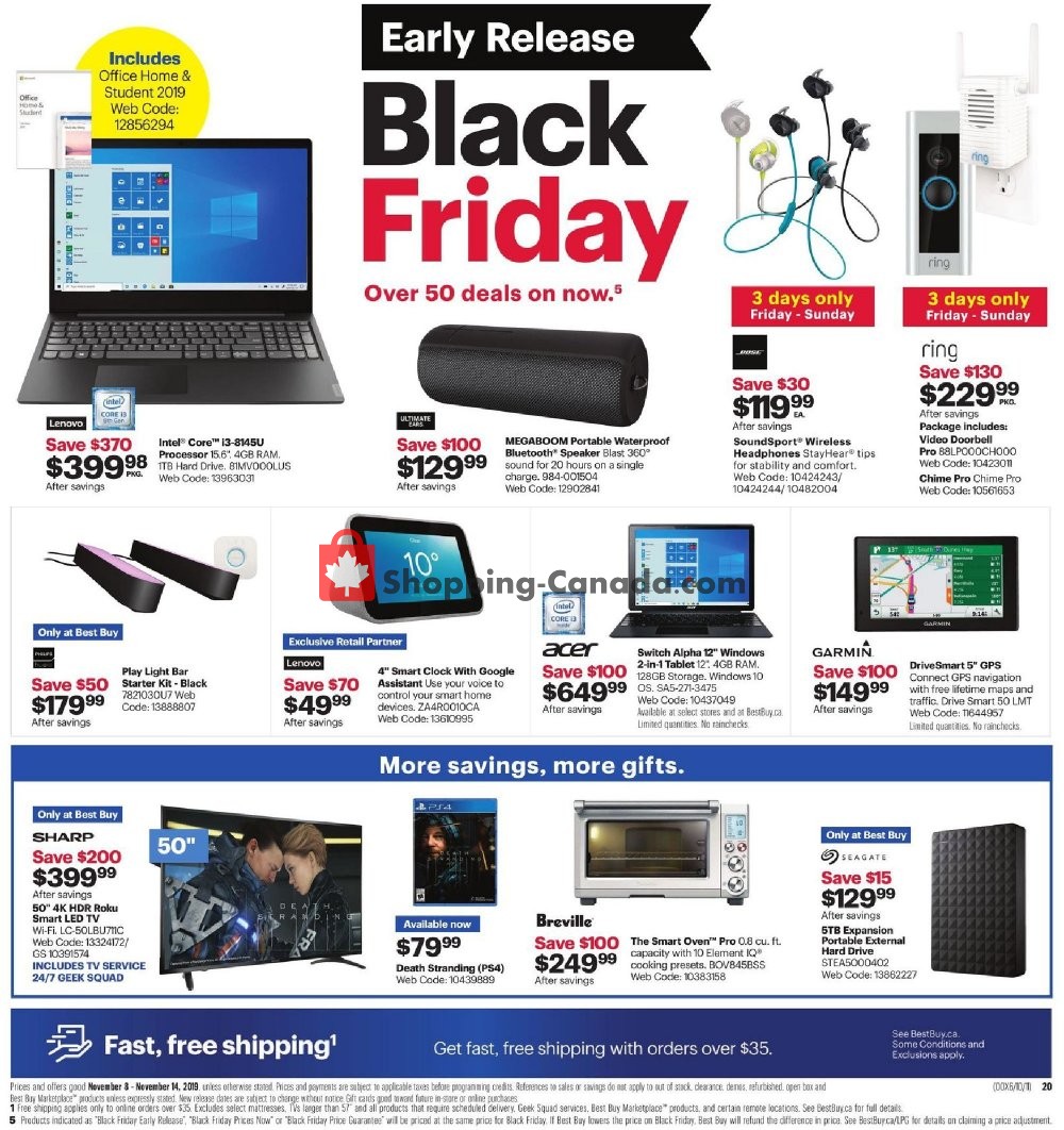 Best Buy flyer from Friday November 8, 2019 to Thursday November 14, 2019 - page 3
