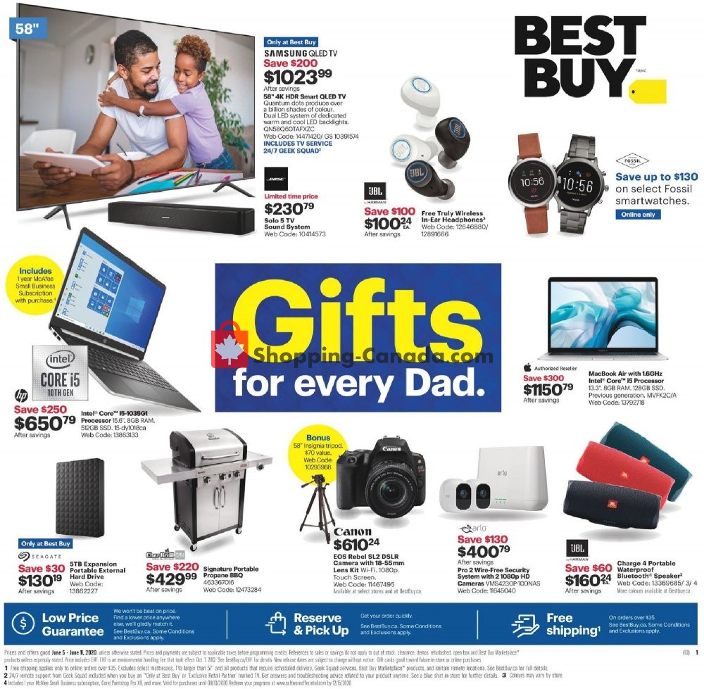 Best Buy Canada Flyer Gifts For Every Dad QC June 5 June 11 