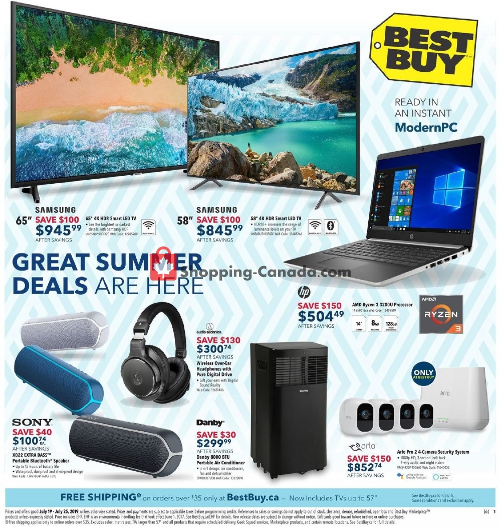 Best Buy flyer from Friday July 19, 2019 to Thursday July 25, 2019 - page 1
