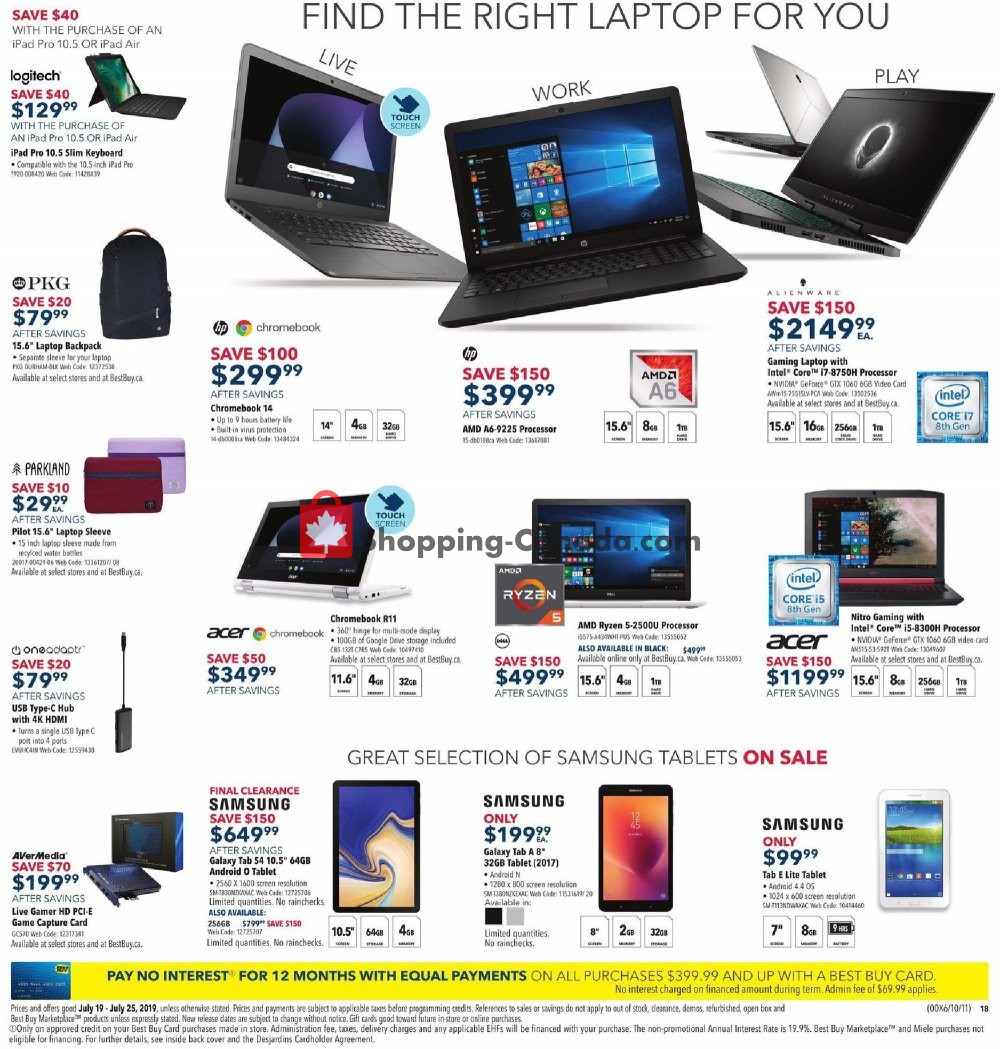 Best Buy flyer from Friday July 19, 2019 to Thursday July 25, 2019 - page 18