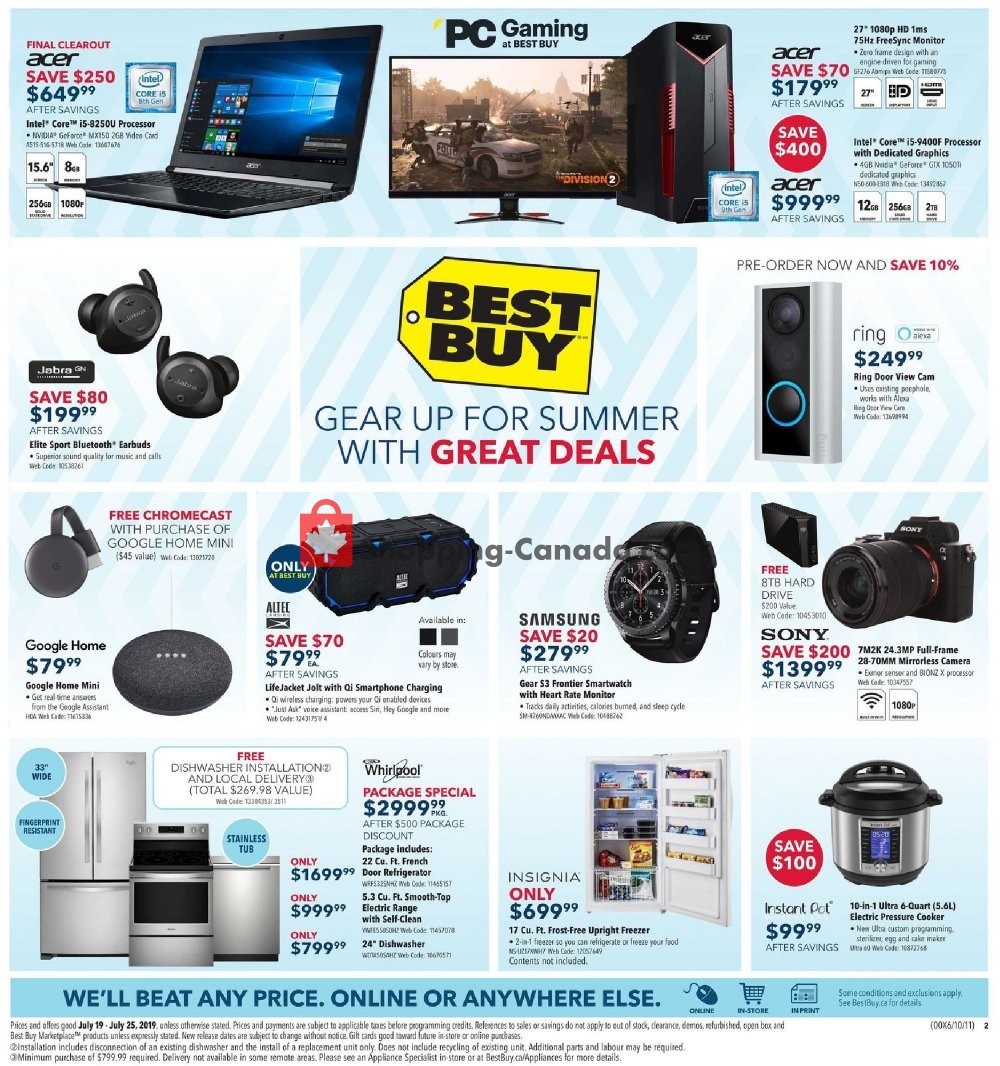 Best Buy flyer from Friday July 19, 2019 to Thursday July 25, 2019 - page 3