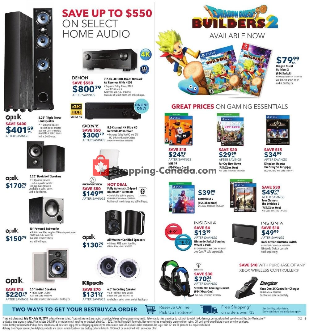 Best Buy flyer from Friday July 12, 2019 to Thursday July 18, 2019 - page 10