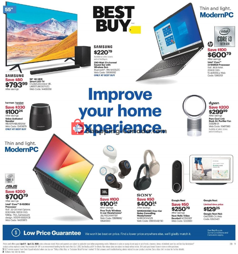 Best Buy flyer from Friday April 17, 2020 to Thursday April 23, 2020 - page 1