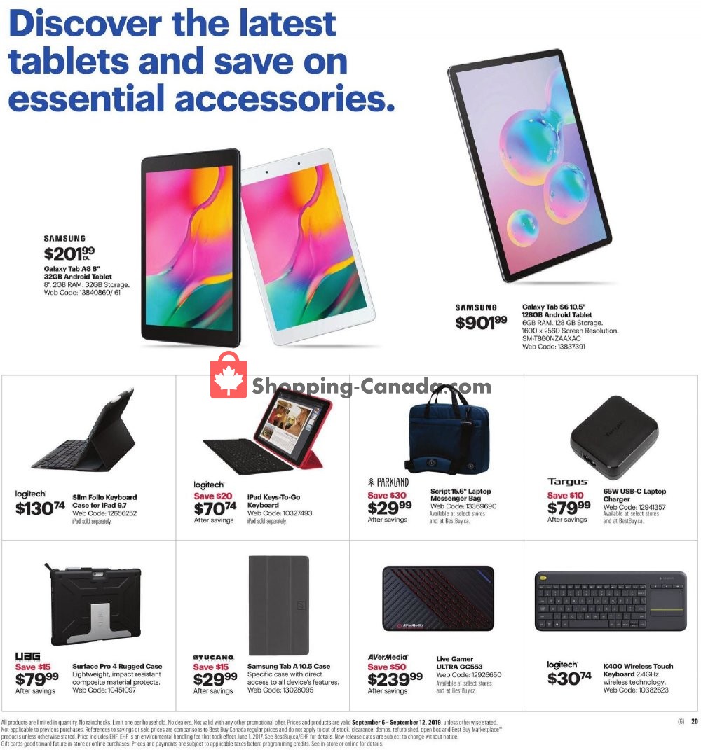 Best Buy flyer from Friday September 6, 2019 to Thursday September 12, 2019 - page 8
